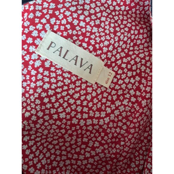 Boat neck Palava dress with waterfowl pattern - Picture 2 of 2